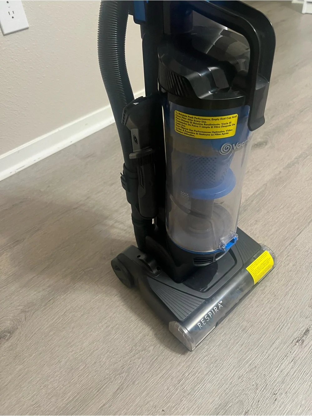 Upright Bagless Vacuum Cleaner - Black & Blue